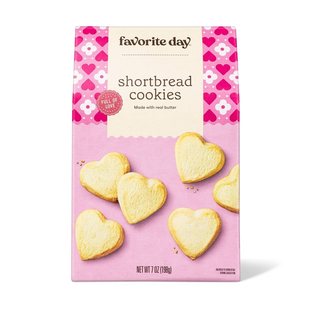 Valentine's Heart Shaped Pure Butter Shortbread - 7oz - Favorite Day™ | Target