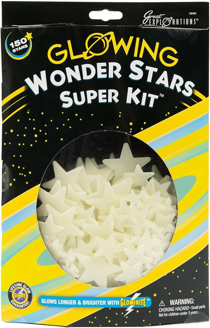Great Explorations: Wonder Stars Super Kit, Glow In The Dark Ceiling Stars. 150 Pieces In 4 Sizes... | Amazon (US)