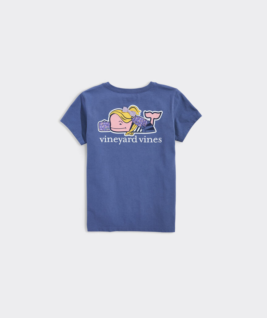 Girls' First Day Of School Whale Short-Sleeve Pocket Tee | vineyard vines