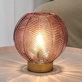 LUSHARBOR Battery Operated Table Lamp with Timer, Cordless Table Lamps with Led Bulb, Battery Pow... | Amazon (US)