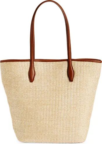 The Leather Trimmed Straw Tote | Nordstrom