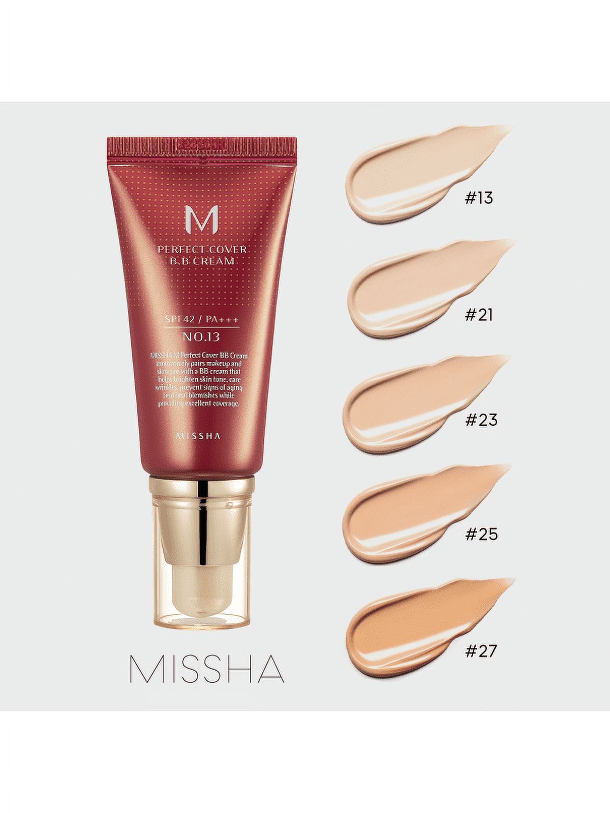 Missha M Perfect Cover BB Cream SPF42, PA #23 - Natural Beige, 1.69 fl oz | Walmart (US)