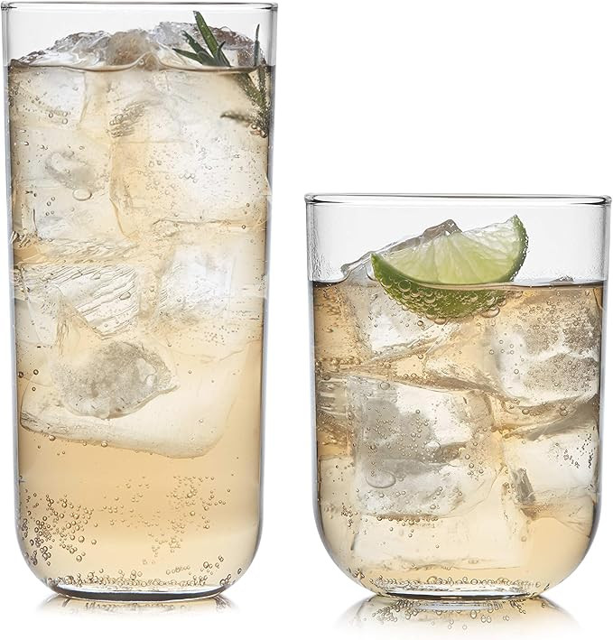 Libbey Polaris 16-Piece Tumbler and Rocks Glass Set, Axis | Amazon (US)