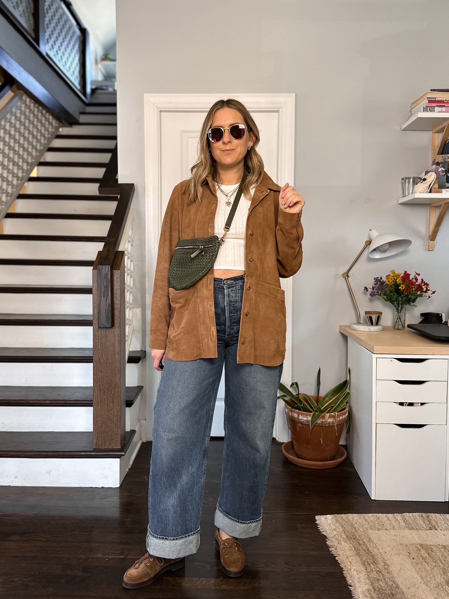 Size up one in the jacket. Tts jeans tee,  and shoes. 

#LTKItBag #LTKStyleTip #LTKShoeCrush