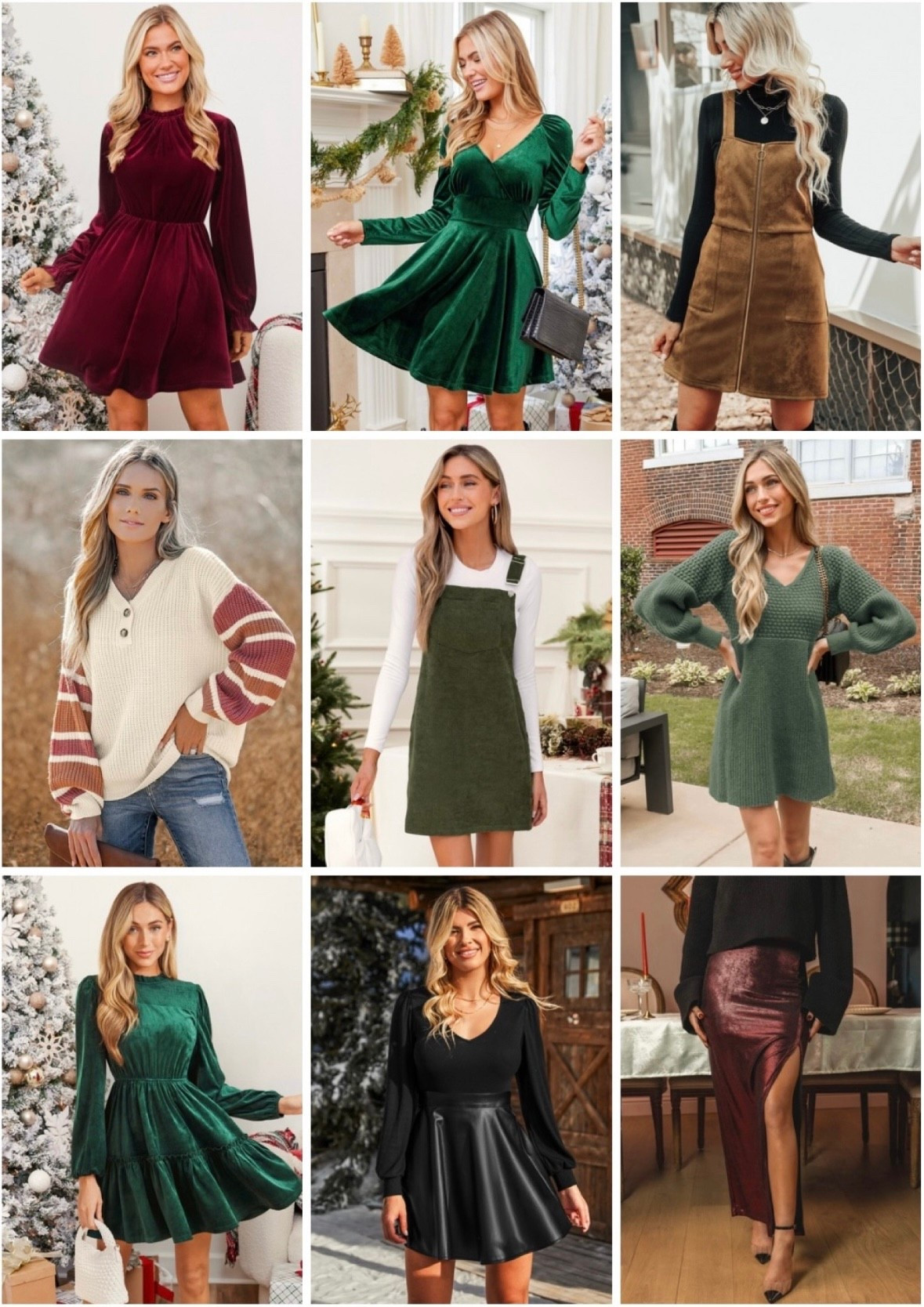 CUPSHE! 🤩 The cutest holiday outfits!! Perfect for Thanksgiving and/or Christmas! ♥️
Any holiday event! 
#cupshe #holiday #thanksgiving #christmas #womensfashion #holidayoutfit #holidaydress 

#LTKHoliday #LTKSeasonal #LTKParties