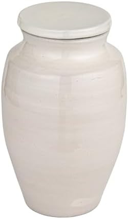 Creative Co-Op Medium Round White Terracotta Cachepot | Amazon (US)