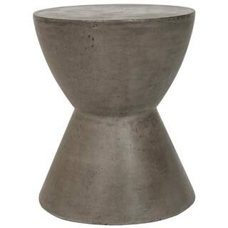 Safavieh Athena Dark Gray Round Stone Indoor/Outdoor Accent Table-VNN1011A - The Home Depot | The Home Depot