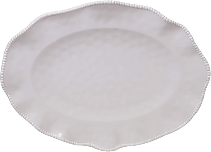 Certified International Perlette Cream Oval Platter 18" x 13.5" Servware, Accessories,Hostess Ser... | Amazon (US)