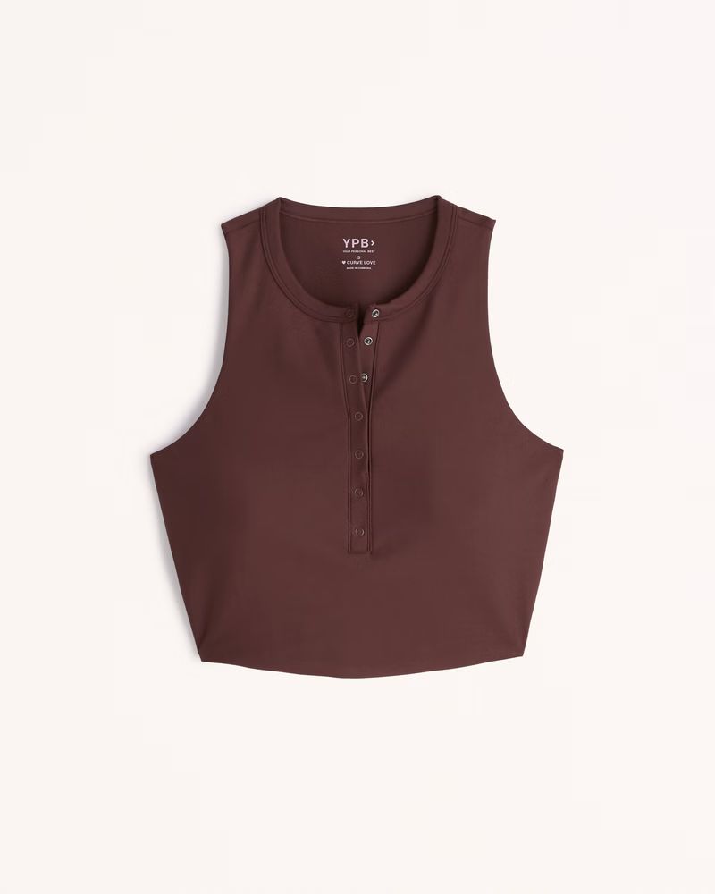 YPB Curve Love Henley Slim Tank | Abercrombie & Fitch (US)