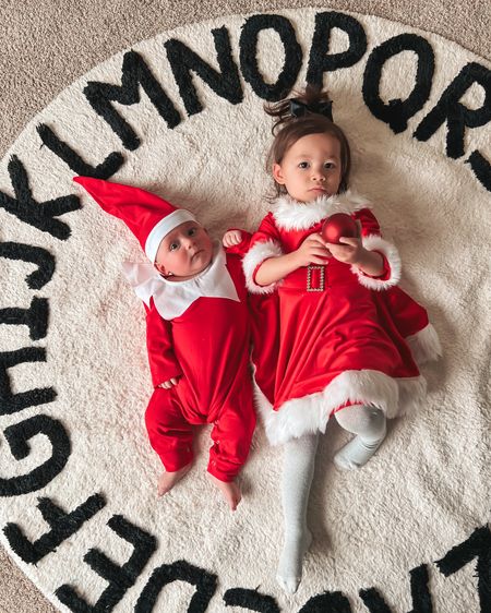 Christmas photoshoot idea for your littles! Elf on the shelf and Mrs claus 🥰🎄 

Toddler girl outfit. Baby boy Christmas outfit. Christmas photos. Amazon finds. Christmas 2023. Alphabet rug. 

#LTKHoliday #LTKSeasonal #LTKfamily