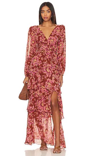 Anora Dress in Rust Floral | Revolve Clothing (Global)