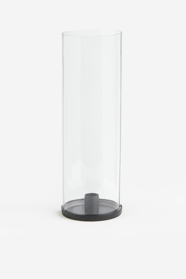 Metal and Glass Candle Holder - Black - Home All | H&M US | H&M (US + CA)