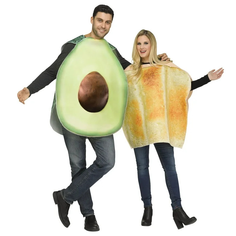 Avocado and Toast Adult Couple Halloween Costume from Way to Celebrate, 2-Piece, Adult Size S-XL,... | Walmart (US)