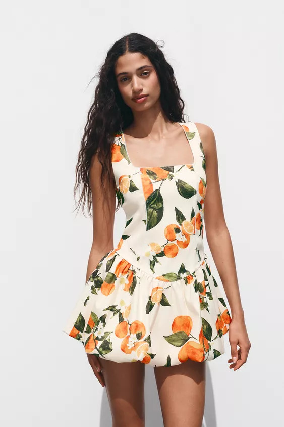 PRINTED SHORT DRESS | Zara Canada