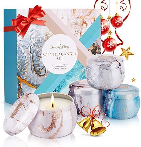 Scented Candles Gift Set, Christmas Gift Eleanore's Diary Candles Gifts for Women, 4.3 Oz Natural... | Amazon (US)