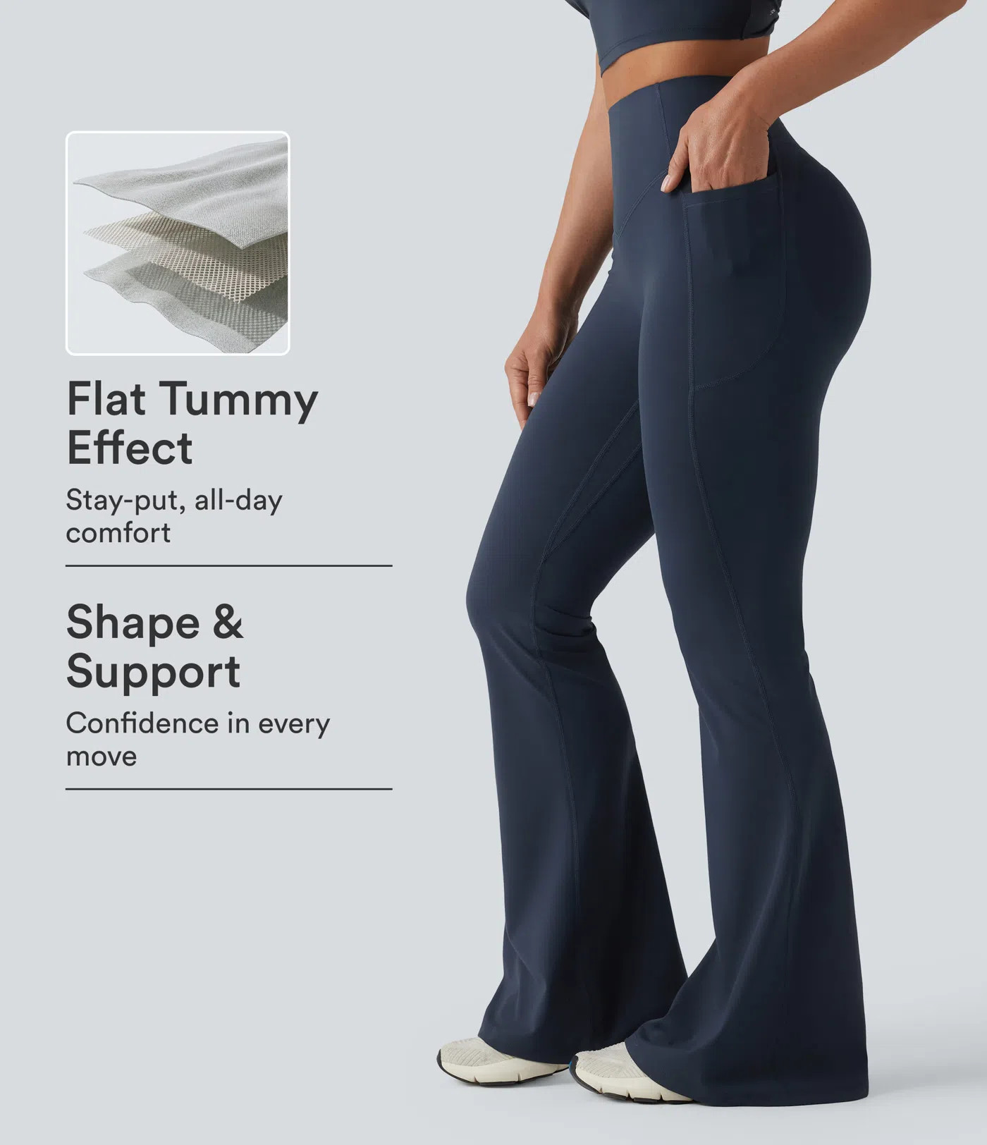 Halara UltraSculpt™ High Waisted Scrunch Butt Lifting Tummy Control Shaping Yoga Flare Leggings... | HALARA