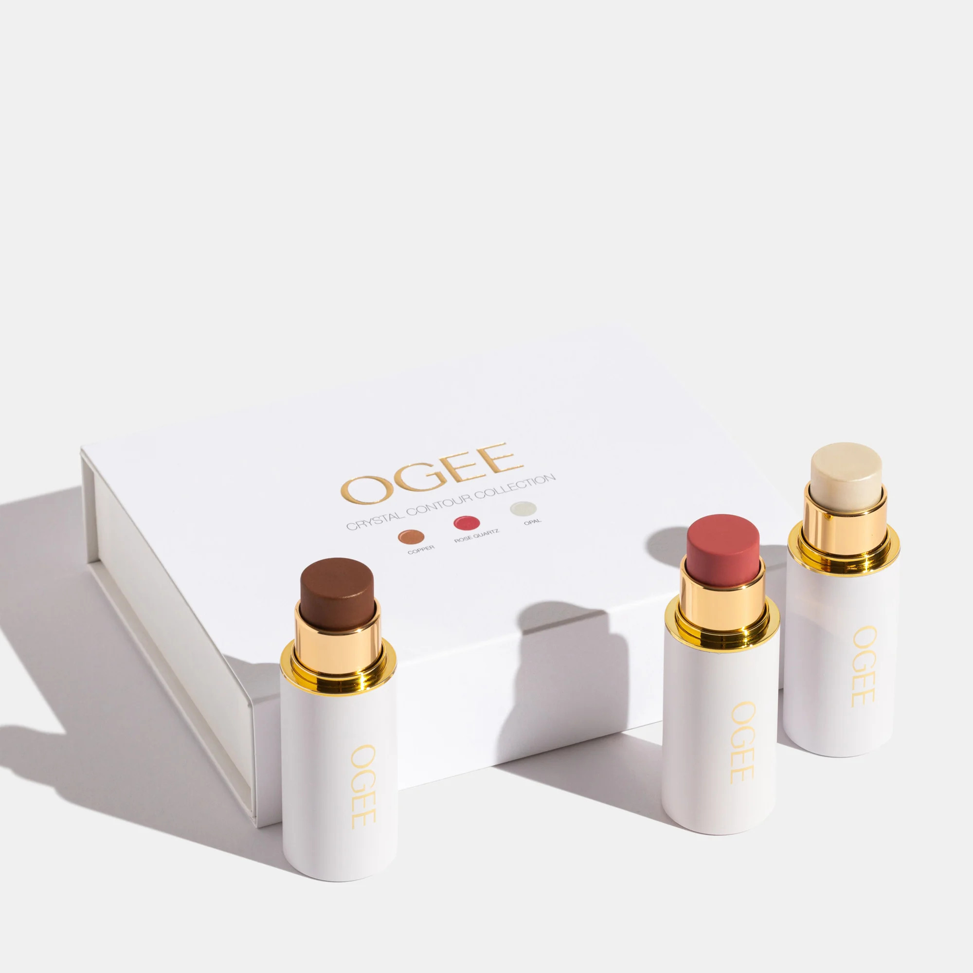 Contour Collections for Effortless Everyday Makeup - CRYSTAL CONTOUR COLLECTION - Ogee Organic Skincare & Makeup Set of (3) 8g each | Ogee