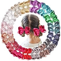 30PCS Baby Girls Hair Bows Clips Glitter Grosgrain Ribbon 4.5Inch Hair Bows Alligator Hair Clips ... | Amazon (US)