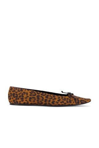 Saint Laurent Poppy Ballerina Flat in Brown | FWRD 