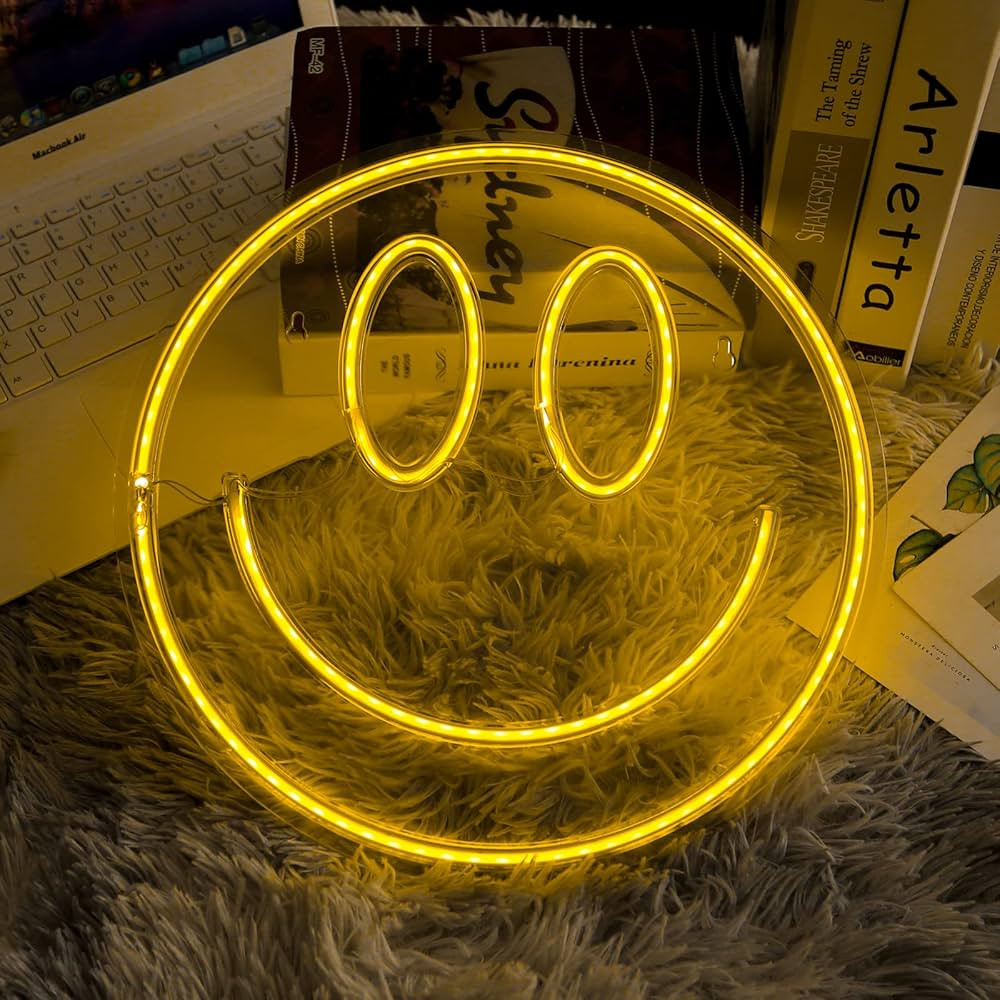 Fionnuar Neon Signs Decorative Smile Face Bright Night Light for Wall Decor 13''x 13'' Size LED L... | Amazon (US)