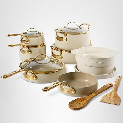 bloomhouse - Two Time Oprah's Favorite Things Winner - 15 Piece Pots and Pans Heavy Duty Aluminum... | Amazon (US)