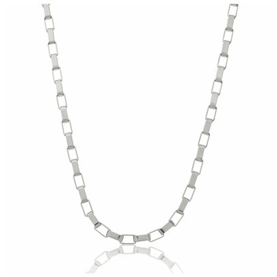 Corrente cordão grosso elo modelo Tijolinho aço inox unissex | SHEIN