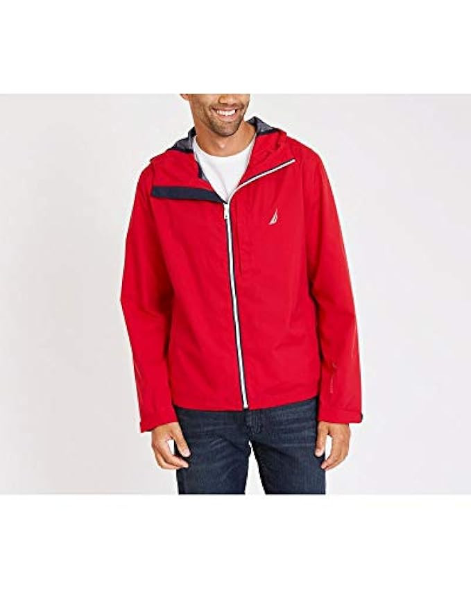 Nautica Men's Zip Front Lightweight Rainbreaker Jacket Coat | Amazon (US)