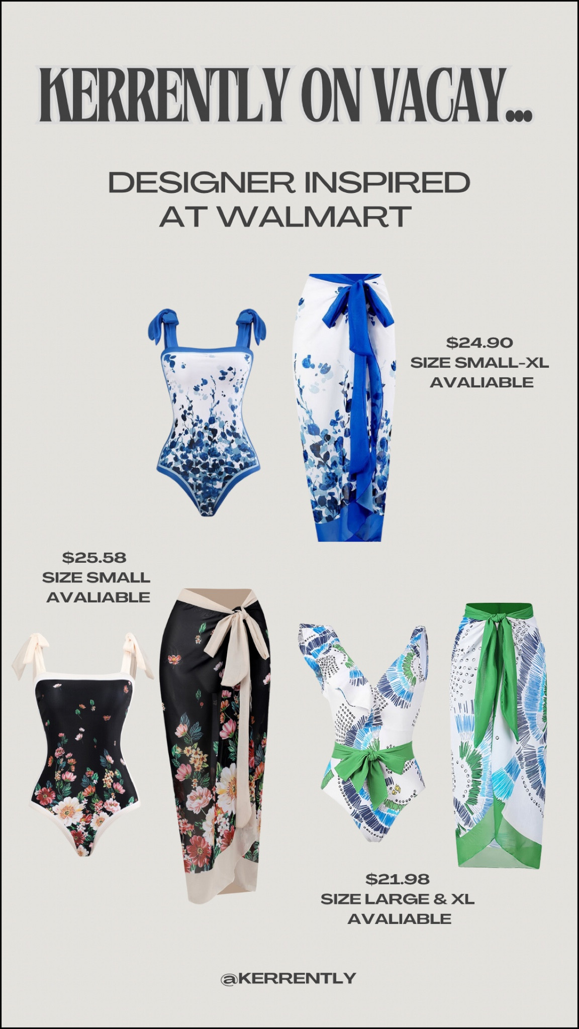 My top picks of designer inspired swimsuits from Walmart! All under $30 

#LTKSwim #LTKSeasonal #LTKFindsUnder50