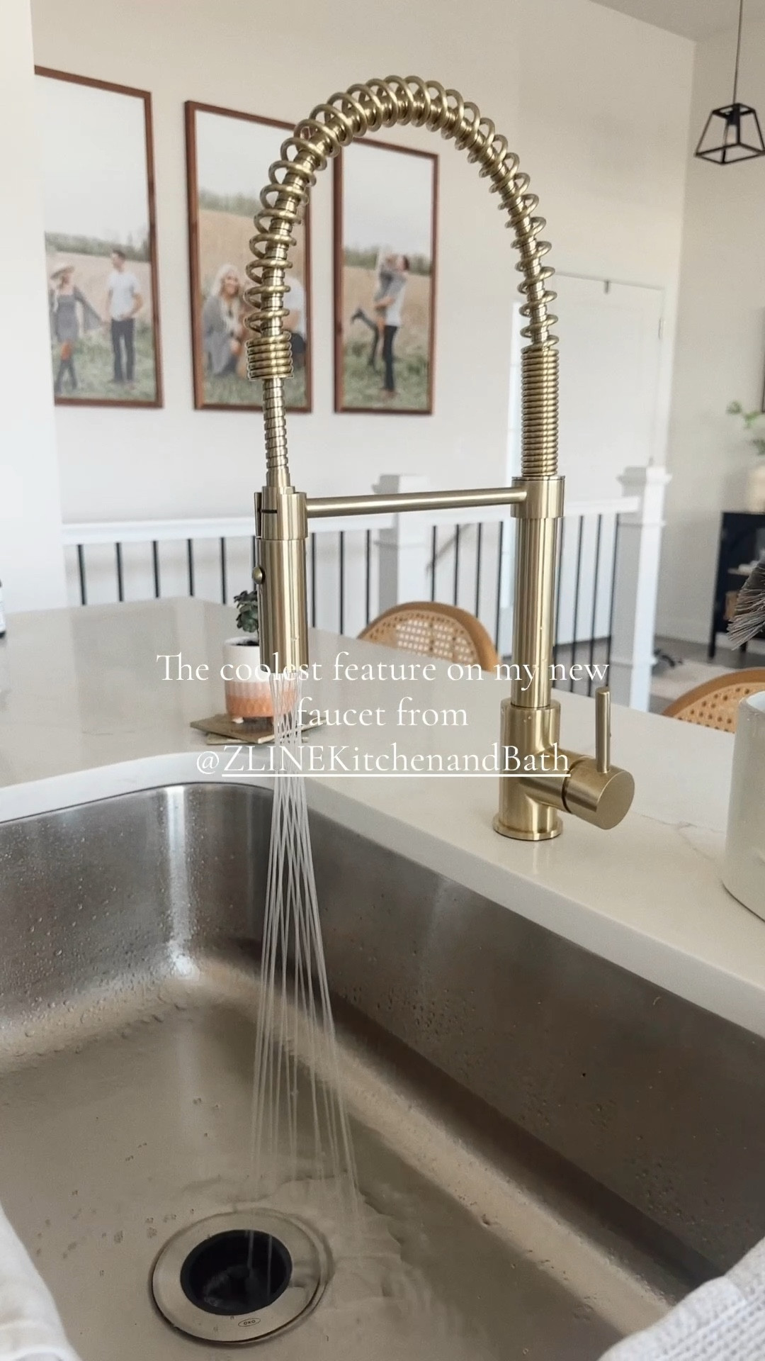 Forever, a fan of @zline kitchen faucets 😂 we got our faucet online. It is in the color champagne bronze! Our handles for the cabinets match it as well! 

#LTKHome #LTKU