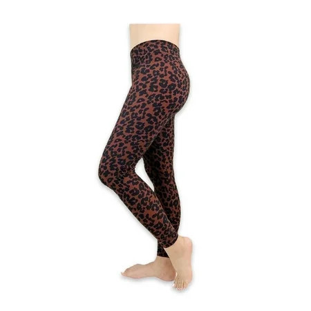 On the Go Women s Cheetah Print Leggings (1 Pair Brown Cheetah Print Size S-M) | Walmart (US)
