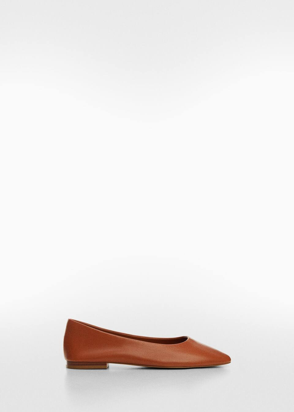 Leather ballerina -  Women | Mango United Kingdom | MANGO (UK)