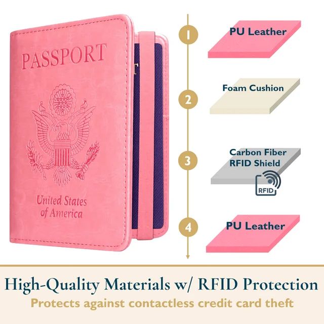 ComfiTime Passport and Vaccine Card Holder, Waterproof PU Leather Passport Holder with Vaccine Ca... | Walmart (US)