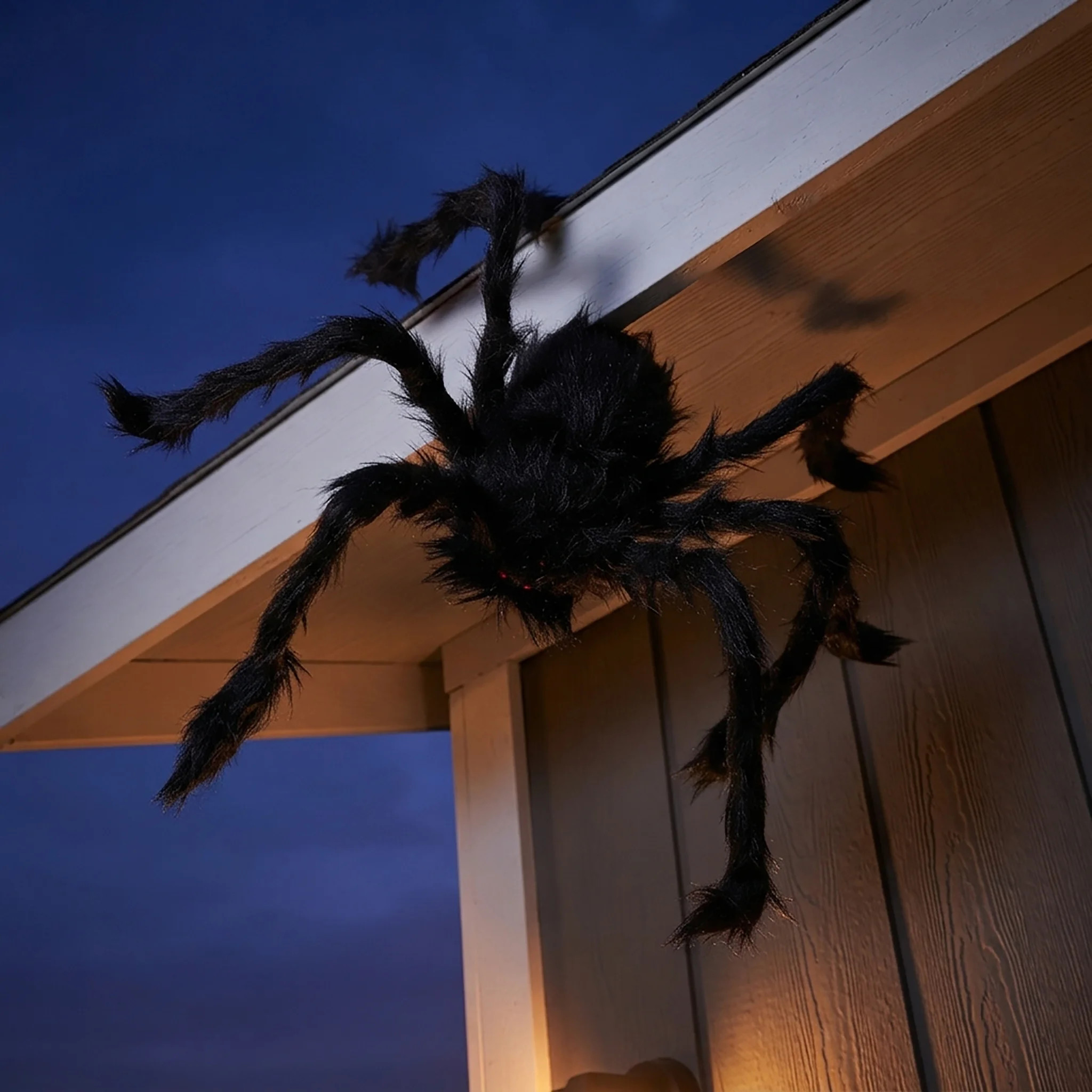 Halloween Giant Hairy Spider Decoration, 2pcs Large Outdoor Indoor Scary Black Spider Prop for Haunted House, Yard, Lawn and Party Decor | Wayfair North America