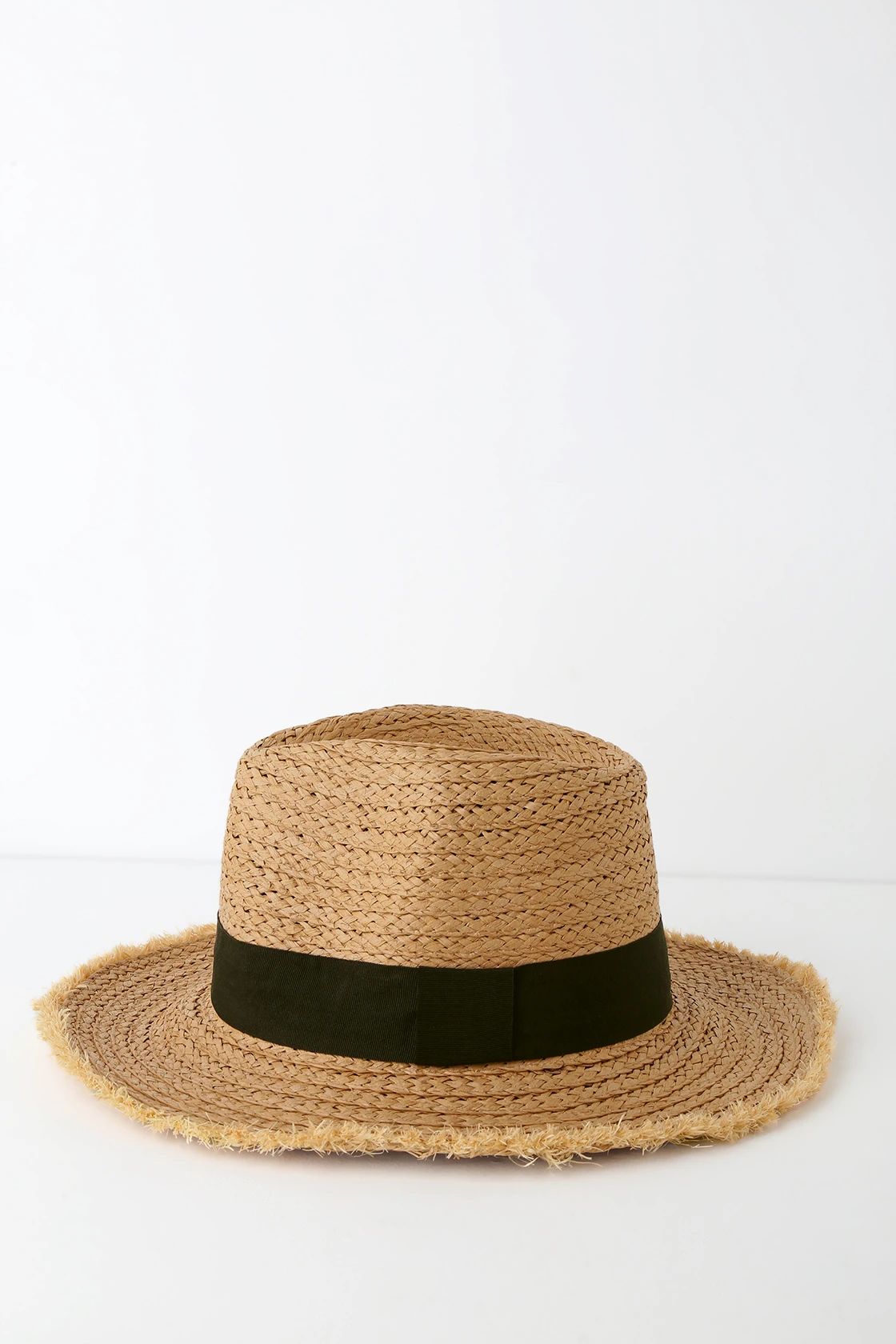 Feelin' It Tan Woven Boater Hat | Lulus