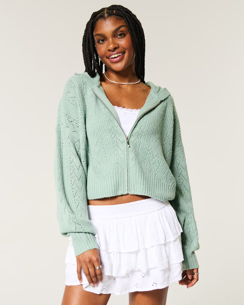 Women's Hollister Comfy Cloud Easy Zip-Up Sweater Hoodie | Women's Tops | HollisterCo.com | Hollister (US)