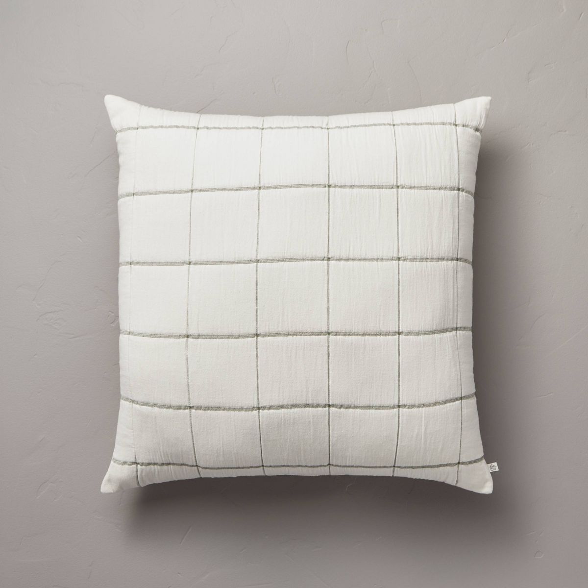 26"x26" Grid Lines Matelassé Euro Bed Pillow  - Hearth & Hand™ with Magnolia | Target