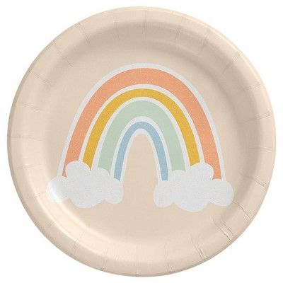 6.75" 20ct Rainbow Disposable Snack Plates - Spritz™ | Target