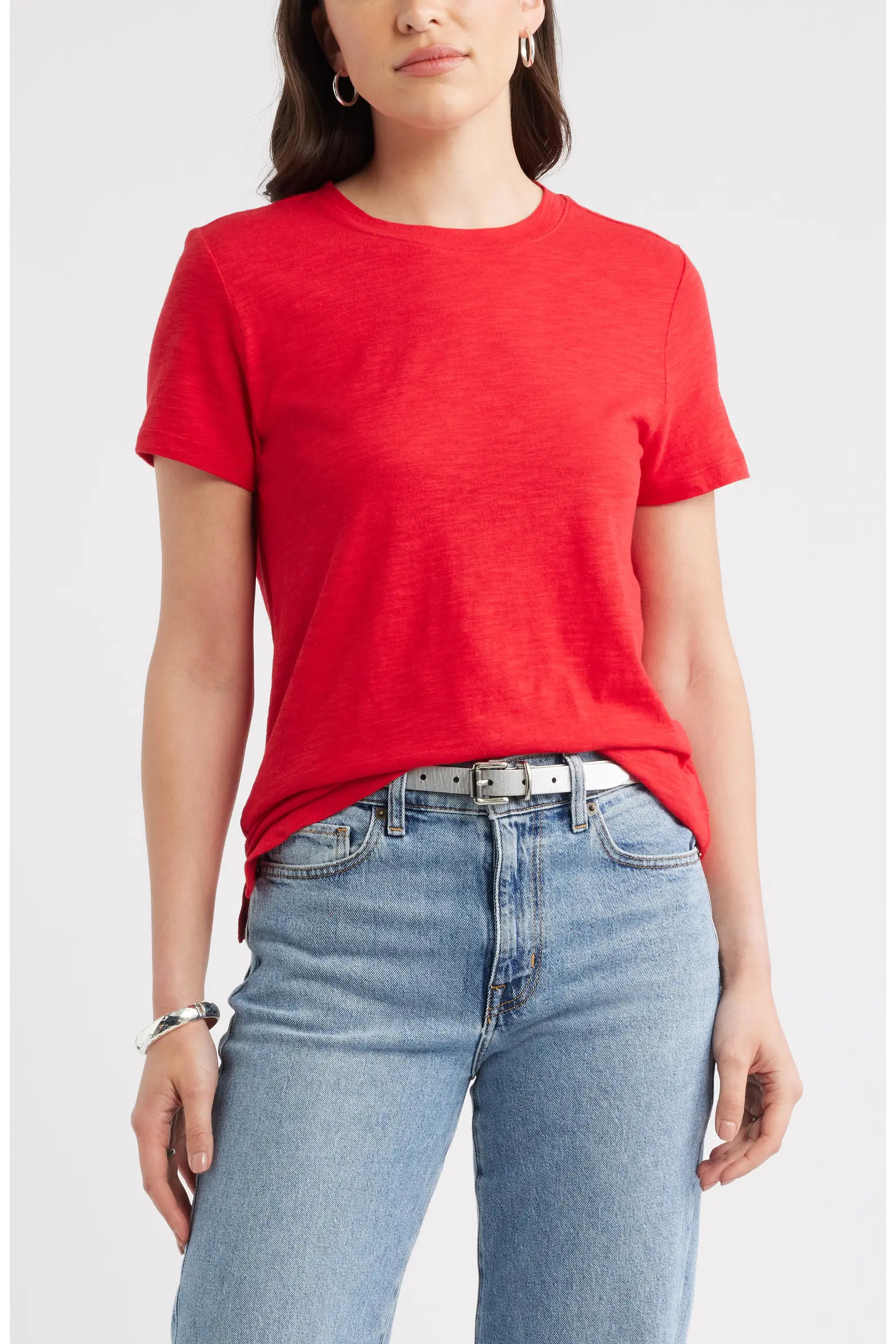 Cotton Blend Crewneck T-Shirt (Women) | Nordstrom | Nordstrom
