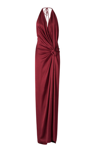 Jazmin Gathered Satin Maxi Dress | Moda Operandi (Global)