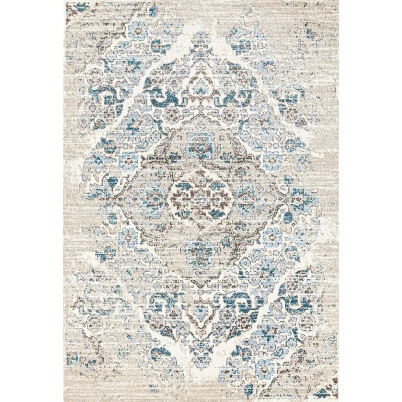 Paden Oriental Cream/Teal/Beige Area Rug | Wayfair North America