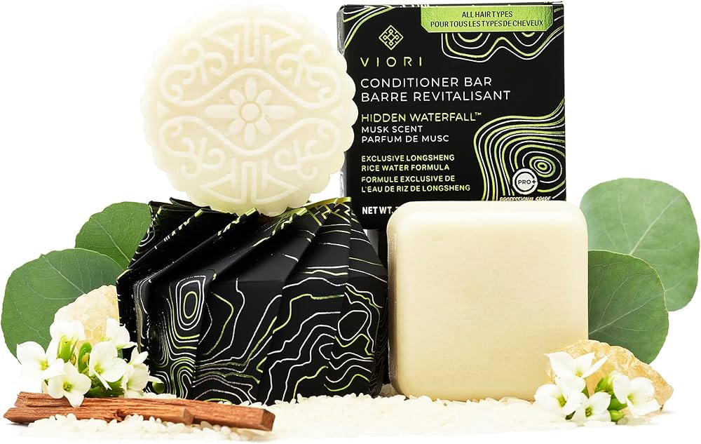 Viori Hidden Waterfall Shampoo and Conditioner Bar Set Made with Rice Water - Handcrafted Sulfate... | Amazon (US)