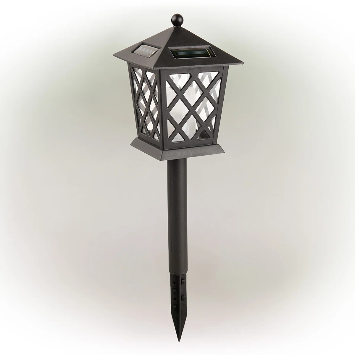 Alpine Corporation 16" Tall Outdoor Solar Powered Pathway LED Light Stakes (Set of 4) (Set of 4) | Wayfair North America