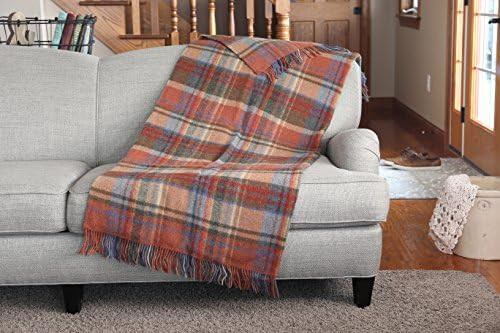 Irish Throw Blanket Made in Ireland Wool Throw Blanket 100% New Irish Wool Irish Blanket 54" x 72" M | Amazon (US)