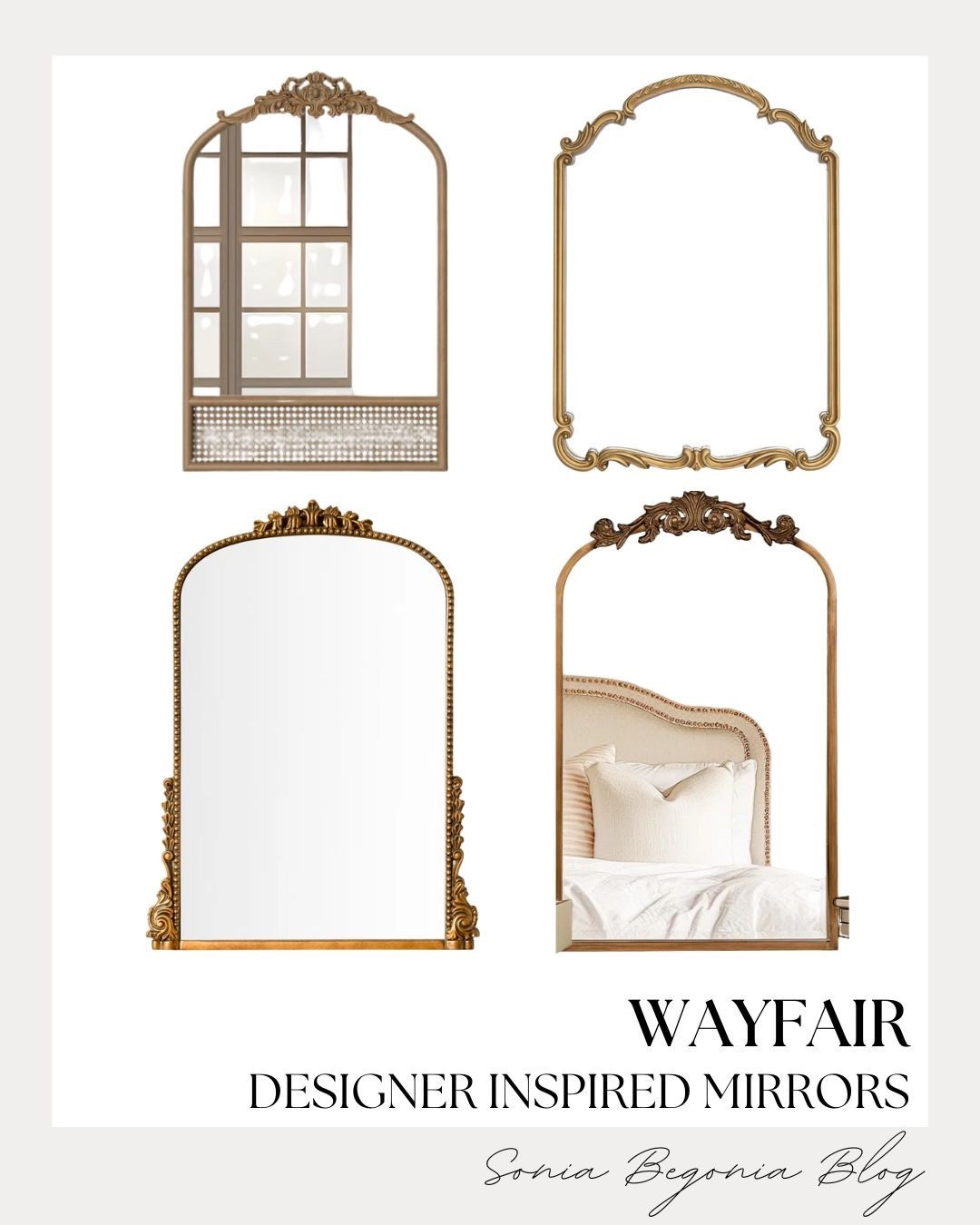 DESIGNER INSPIRED: Elegant Gold Arch Mirrors! ✨

Elevate your home aesthetic with these stunning vintage-inspired gold mirrors from Wayfair that bring instant luxury to any room!

I am obsessed with the intricate detailing and timeless silhouettes in this curated collection. Whether you are looking for a statement floor mirror or a delicate wall accent, these designer-inspired pieces are absolute showstoppers. I love the variety of ornate carvings—from the sophisticated floral crests to the classic beaded borders. Each mirror features a beautiful arched top and a rich, antiqued gold finish that adds warmth and character to your space. I balanced the traditional look with modern home styling, making these the perfect way to achieve a polished, high-end glam in your entryway, bedroom, or living area!

#HomeDecor
#WayfairFinds
#GoldMirror
#DesignerInspired
#InteriorInspo
#VintageAesthetic
#HomeRefresh
#AestheticHome
#WallDecor
#LivingRoomGoals
#EverydayChic
#LTKHome
#InteriorDesign
#StylingInspo
#MirrorMirror

#LTKHome