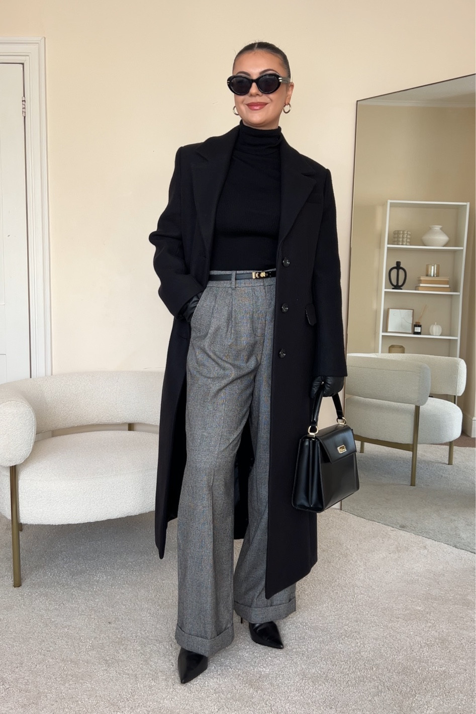 Styling a classic black coat for winter. Smart casual outfit with a classic black coat.
Roll neck is from Uniqlo, wearing size S.
Coat is from Mango, wearing size S.
Trousers are from Lily Silk, wearing size UK12.
Boots are from Dune.

#LTKfindsunder100 #LTKeurope #LTKstyletip
