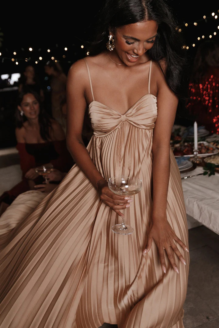 Vikki Dress - Gold | Petal & Pup (US)