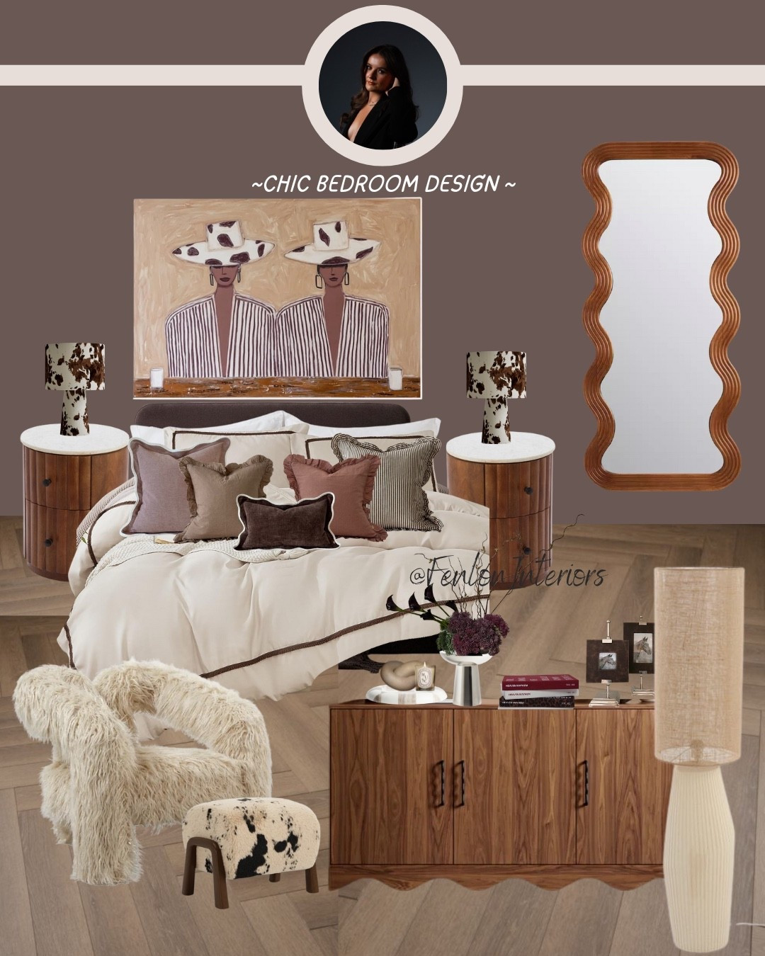 Chic bedroom design with a chic western touch 🤠🤎 #cowboyprint #cohide 

#LTKhome #LTKstyletip #LTKuk