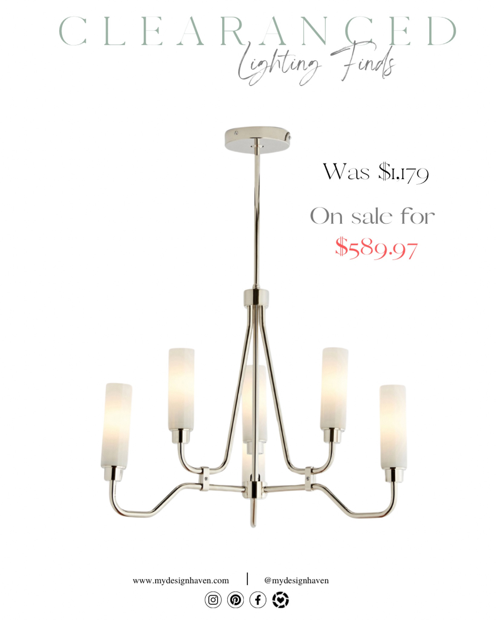 Found this ✨beauty✨ while updating my online store this morning! A sleek chrome chandelier perfect for a dining room, entry way, bedroom and more now under $600 🫶🏼

#LTKsalealert #LTKhome #LTKstyletip