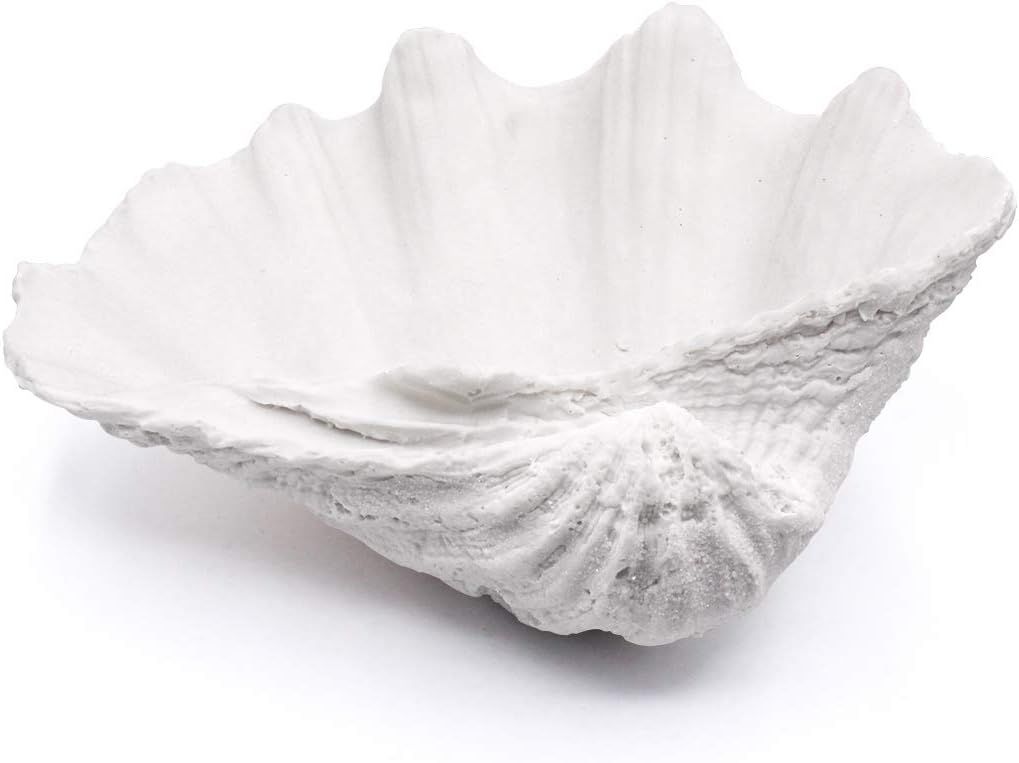 ALIWINER Resin Large Clam Shell Coastal Nautical Home Decor Seashell Figurine Gift for Bedroom Li... | Amazon (US)