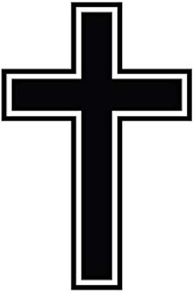 Cross Faith Church Christian Sticker Decal Jesus Cross for Car Truck SUV Window Bumper (4.5, Blac... | Amazon (US)
